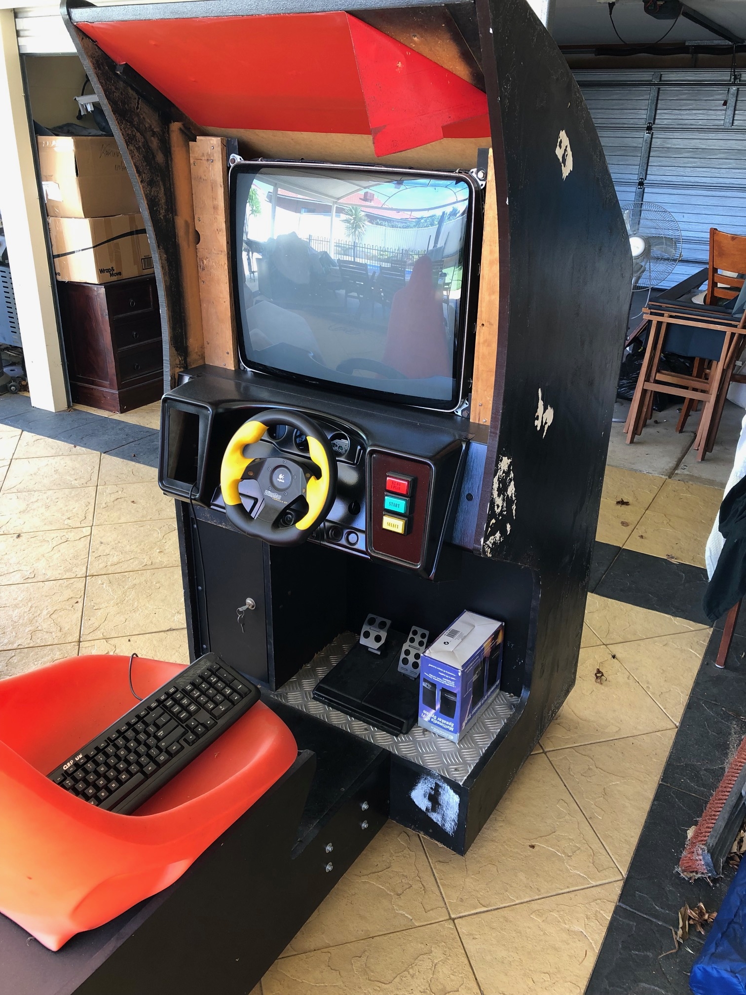 Ready to go again: Driving Cabinet Project. MAME - For Sale - Arcade ...